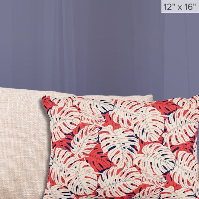 Modernes tropisches Monstermuster Dekokissen (Von Creator hochgeladen)