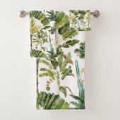 Modernes tropisches Palmenbaummuster Badhandtuch Set (Insitu)