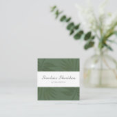 Modernes tropisches Palmenblatt Quadratische Visitenkarte (Stehend Vorderseite)