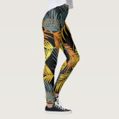 Modernes tropisches Palmenmuster Leggings (Rechts)