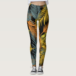 Modernes tropisches Palmenmuster Leggings