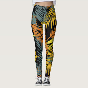 Modernes tropisches Palmenmuster Leggings