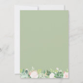 Modernes tropisches Party Einladung (Rückseite)