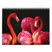 Modernes tropisches Rosa Flamingo Kalender (Titelbild)