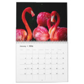 Modernes tropisches Rosa Flamingo Kalender (Jan 2026)