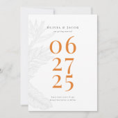 Modernes tropisches Save the Date Einladung (Vorderseite)