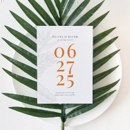 Modernes tropisches Save the Date Einladung
