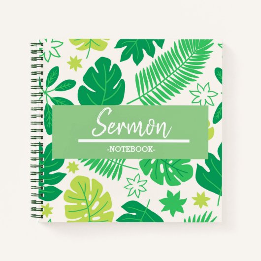 Modernes tropisches Sermon-Notebook Notizblock (Vorderseite)