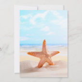 Modernes tropisches Starfish Summer Brautparty Einladung (Rückseite)