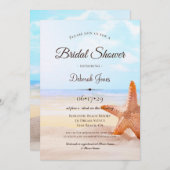 Modernes tropisches Starfish Summer Brautparty Einladung (Vorne/Hinten)