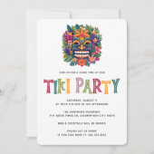 Modernes tropisches Tiki Luau Cocktail Party Somme Einladung (Vorderseite)