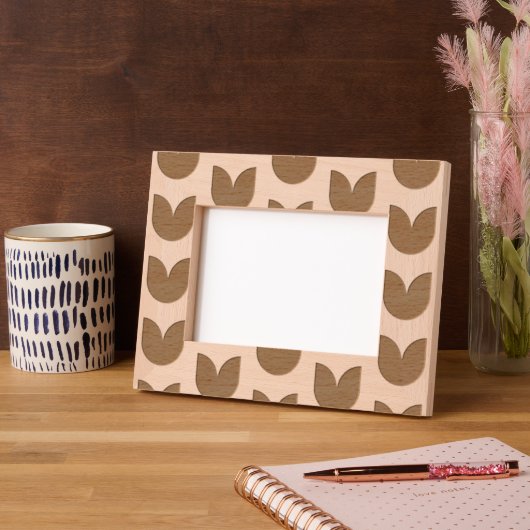 Modernes Tulip-Blume-Muster Geätzte Rahmen (Linke Ecke)