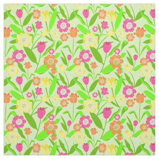 Modernes Tulip-Blume-Muster Stoff (Muster)