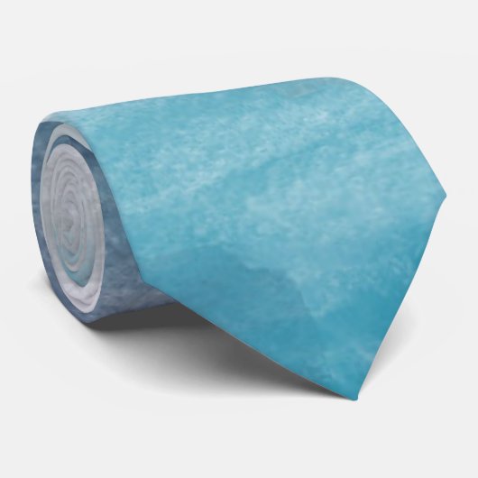 Modernes Türkis & Grau Wasserfarbe Abstrakt Art Krawatte (Gerollt)
