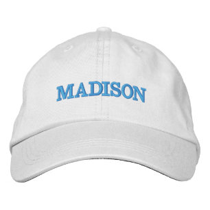 Modernes Türkis-individuelle Name-Monogramm Bestickte Baseballkappe