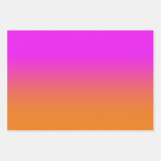 Modernes Türkis Lila und orange glänzend Geschenkpapier Set (Vorderseite 3)