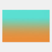 Modernes Türkis Lila und orange glänzend Geschenkpapier Set (Vorderseite)