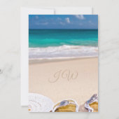 Modernes Türkis Ocean Beach Brautparty Einladung (Rückseite)