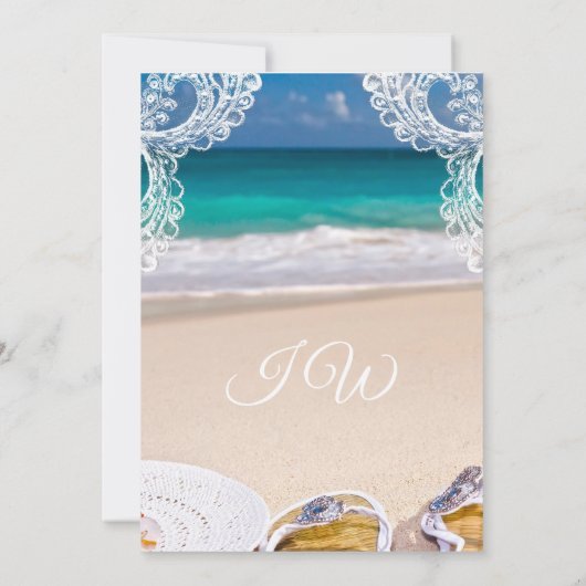 Modernes Türkis Ocean Beach Brautparty Einladung (Rückseite)