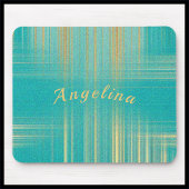 Modernes Türkis und Gold Mousepad