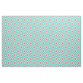 Modernes Türkis- und Korallenmuster Stoff (Fat Quarter (45,7 x 55,9 cm))