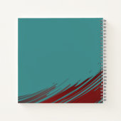 Modernes Türkis- und Personalisiertes Sketchbuch Notizblock (Rückseite)
