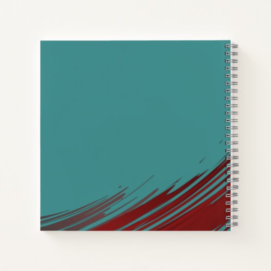 Modernes Türkis- und Personalisiertes Sketchbuch Notizblock (Rückseite)