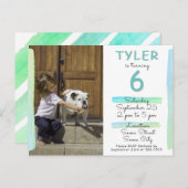 Modernes Türkisches Foto Einladungspostkarte (Vorne/Hinten)