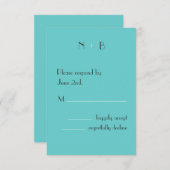 Modernes Türkisches UAWG RSVP Karte (Vorne/Hinten)