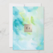 Modernes Türkisches Wasser Einladung (Rückseite)