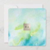 Modernes Türkisches Wasser Einladung (Rückseite)