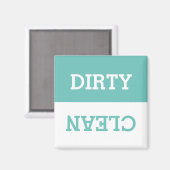 Modernes türkisfarbenes Dirty/sauberes Magnet für (Vorderseite/Rückseite)