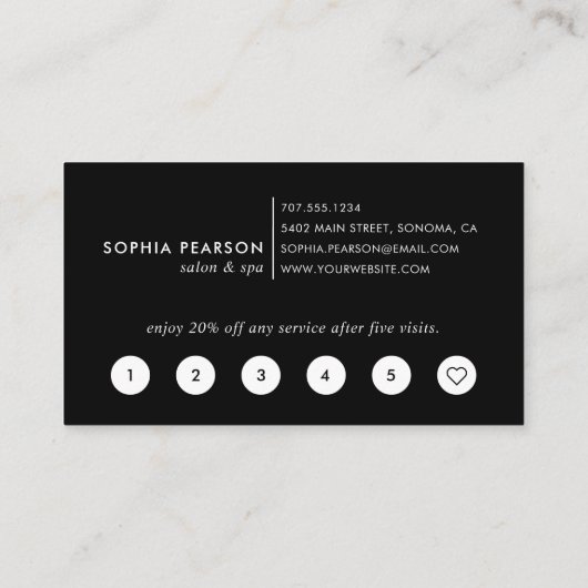 Modernes türkisfarbenes Grundstück | Loyalitätskar Treuekarte (Rückseite)