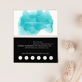 Modernes türkisfarbenes Grundstück | Loyalitätskar Treuekarte