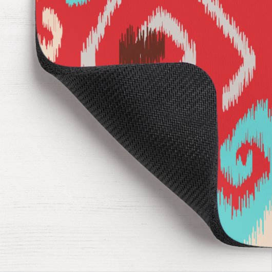 Modernes, türkisfarbenes, gürteliges Tribal-Muster Mousepad (Ecke)