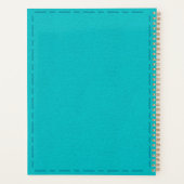 Modernes türkisfarbenes Imitat Leather Planer (Rückseite)