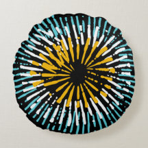 Modernes türkisfarbenes Rundkopfkissen