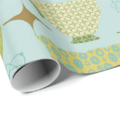 Modernes türkisfarbenes Teakup aus dem Mittelalter Geschenkpapier (Rolleneckpunkt)