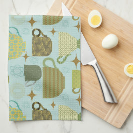 Modernes türkisfarbenes Teakup aus dem Mittelalter Geschirrtuch