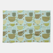 Modernes türkisfarbenes Teakup aus dem Mittelalter Geschirrtuch (Horizontal)