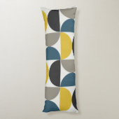 Modernes Turmer Gunmetal und blau aus dem Mittelal Seitenschläferkissen (Rückseite (Vertikal))