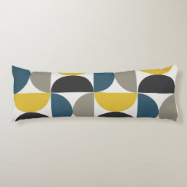 Modernes Turmer Gunmetal und blau aus dem Mittelal Seitenschläferkissen