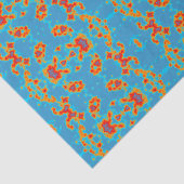 Modernes Turquoise Gold Gemustertes Gewehrpapier Seidenpapier (Ausschnitt)