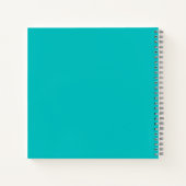 Modernes Turquoise WedgeGuest Book Notizblock (Rückseite)