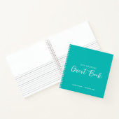 Modernes Turquoise WedgeGuest Book Notizblock (Innenseite)