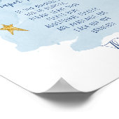 Modernes Twinkle Little Star Blue Diaper Raffelzei Poster (Ecke)