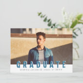 Modernes Typ Foto Abschluss Ankündigung Party (Stehend Vorderseite)