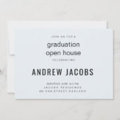 Modernes Typ Foto Abschluss Ankündigung Party (Rückseite)