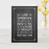 Modernes Typografie-Beileid Karte (Gelbe Blume)