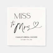 Modernes Typografie-Brautparty Napkins Serviette (Vorderseite)